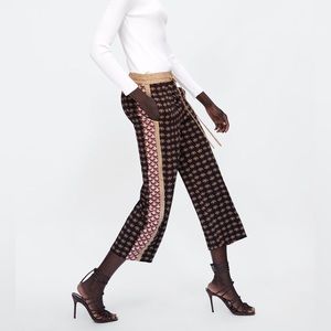 Zara Women Printed Silk Pants